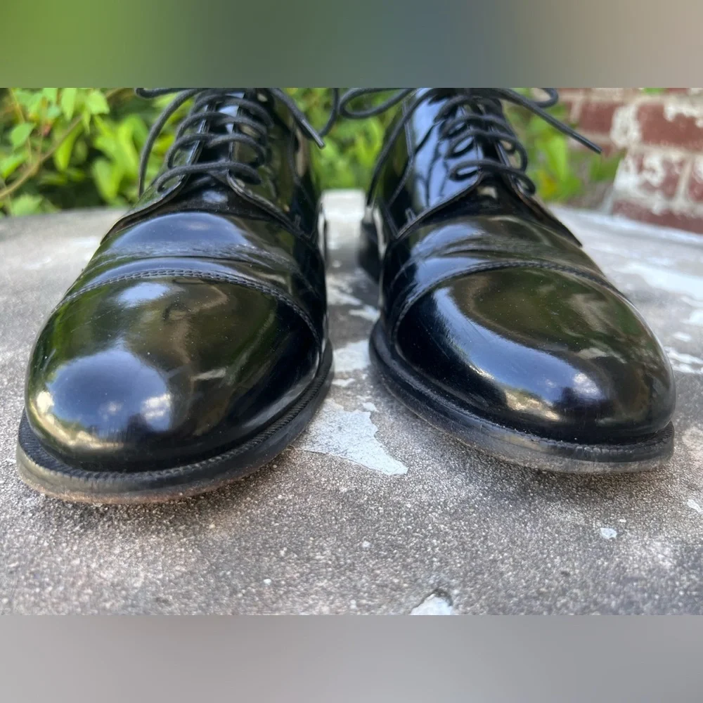 Cole Haan Caldwell Black Leather Cap Toe Oxford 9.5 EE 08330 MSRP $150